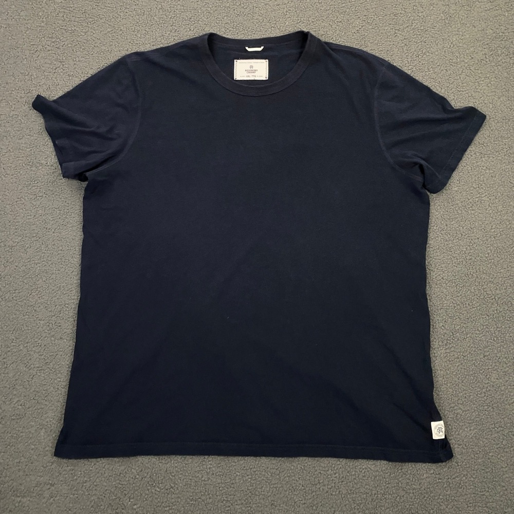 Reigning Champ T-Shirt Mens XXL Navy Blue Cotton Athletic Basic Made in Canada